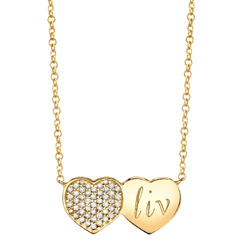 Shop Classic Women's  Necklaces & Pendants with a Modern Twist-Twin Heart Necklace