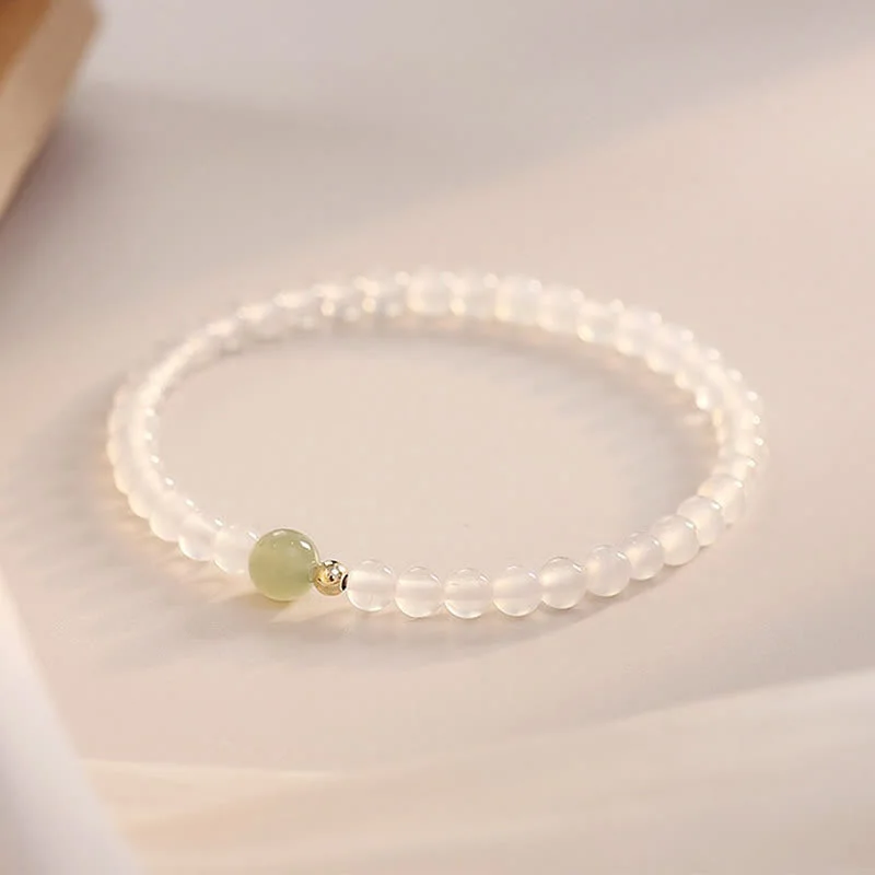 Adjustable Gold Bangles for Women-Buddha Stones Natural White Agate Jade Luck Protection Bracelet Adjustable Gold Bangles for Women-Buddha Stones Natural White Agate Jade Luck Protection Bracelet