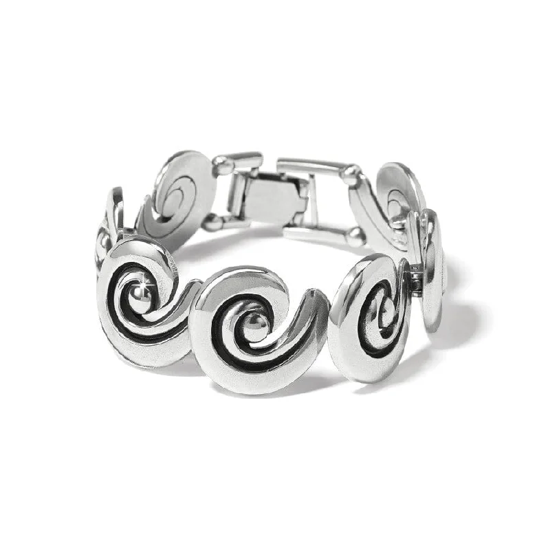 Women's Bangles with Crystal Stones-Contempo Moda Swirl Bracelet