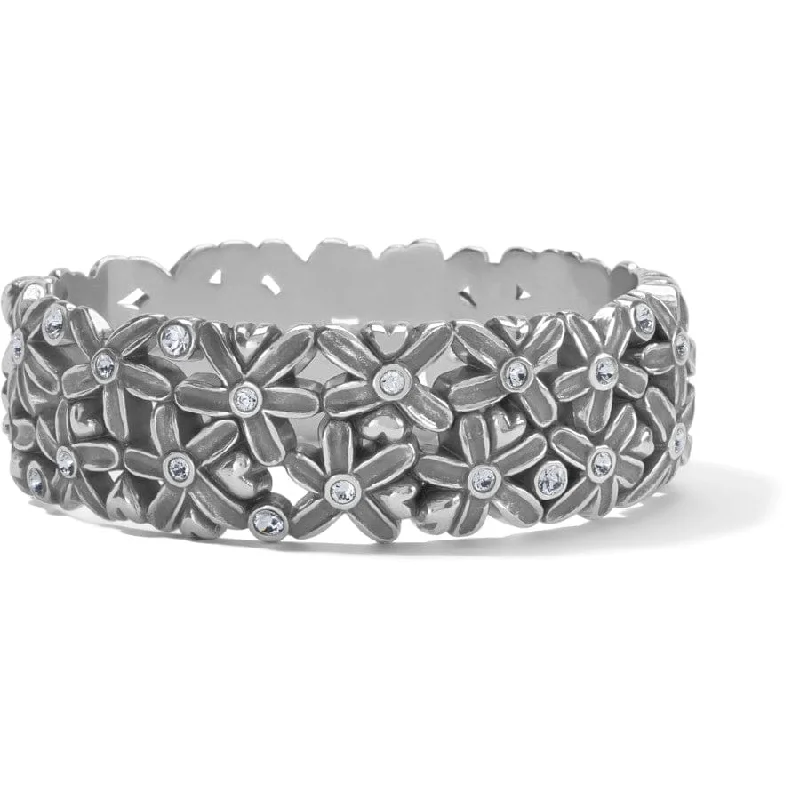 Stylish Beaded Bangle Bracelets for Women-Wild Flowers Hinged Bangle