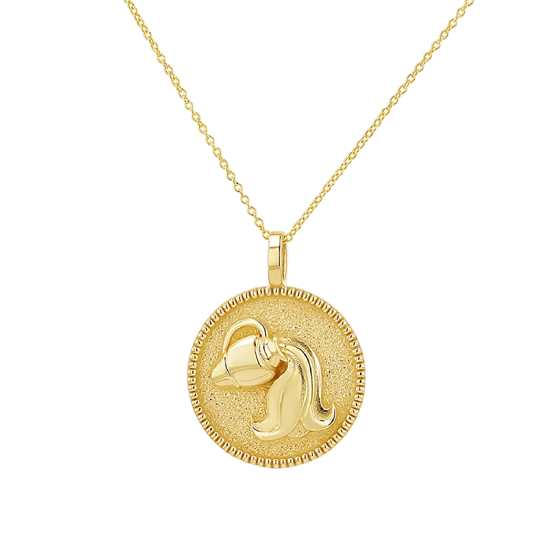 Shop Classic Women's Necklaces & Pendants with a Modern Twist-Zodiac Coin Medallion Necklace Shop Classic Women's Necklaces & Pendants with a Modern Twist-Zodiac Coin Medallion Necklace