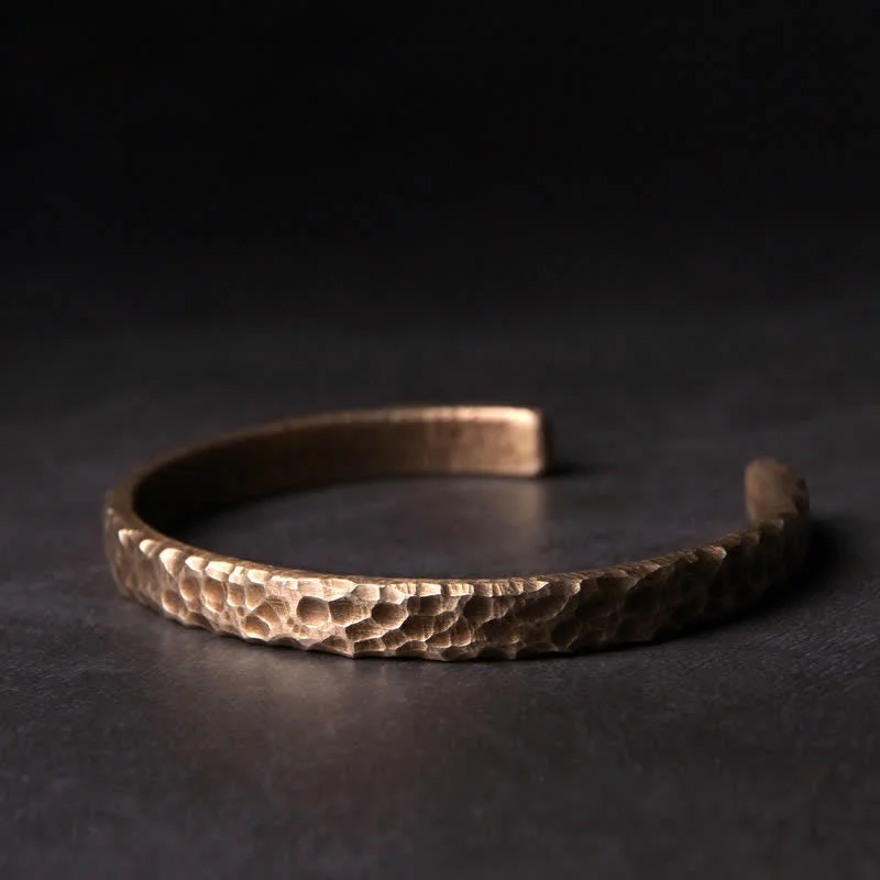 Men's Bracelets for Weddings-Buddha Stones Simple Design Copper Wealth Cuff Bracelet Men's Bracelets for Weddings-Buddha Stones Simple Design Copper Wealth Cuff Bracelet