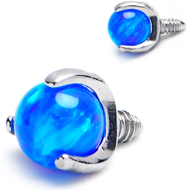Unique Lip Rings with Contemporary Design14 Gauge 3mm Blue Synthetic Opal Internally Threaded Replacement Ball Unique Lip Rings with Contemporary Design14 Gauge 3mm Blue Synthetic Opal Internally Threaded Replacement Ball