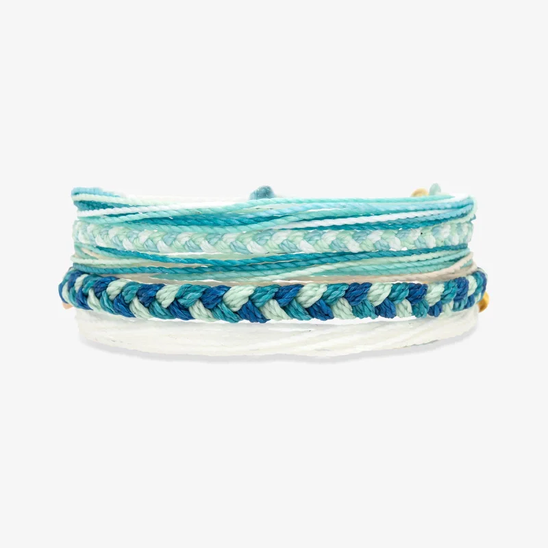 Women's Beaded Bangle Bracelets-Blue Bay Friendship 5 Pack