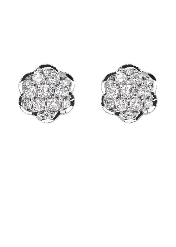 Shop Durable Men's Earrings for Everyday Wear-Mens Stud Diamond Earrings | 0.6 Carats 14K White Gold Shop Durable Men's Earrings for Everyday Wear-Mens Stud Diamond Earrings | 0.6 Carats 14K White Gold