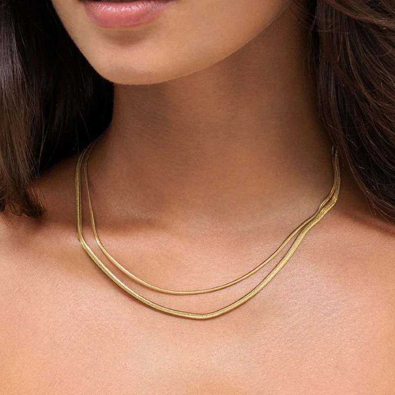 Shop Classic Women's  Necklaces & Pendants with a Modern Twist-Double Herringbone Choker