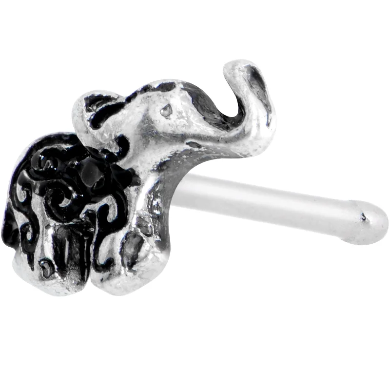 Nose Rings for Men and Women -20 Gauge 1/4 Earthly Elephant Nose Bone
