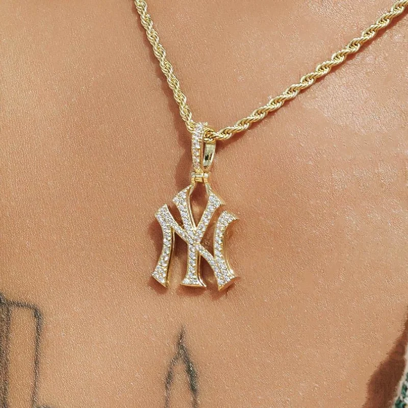 Exclusive Men's Necklaces & Pendants for the Modern Gentleman-New York Yankees Official MLB Micro Logo Pendant