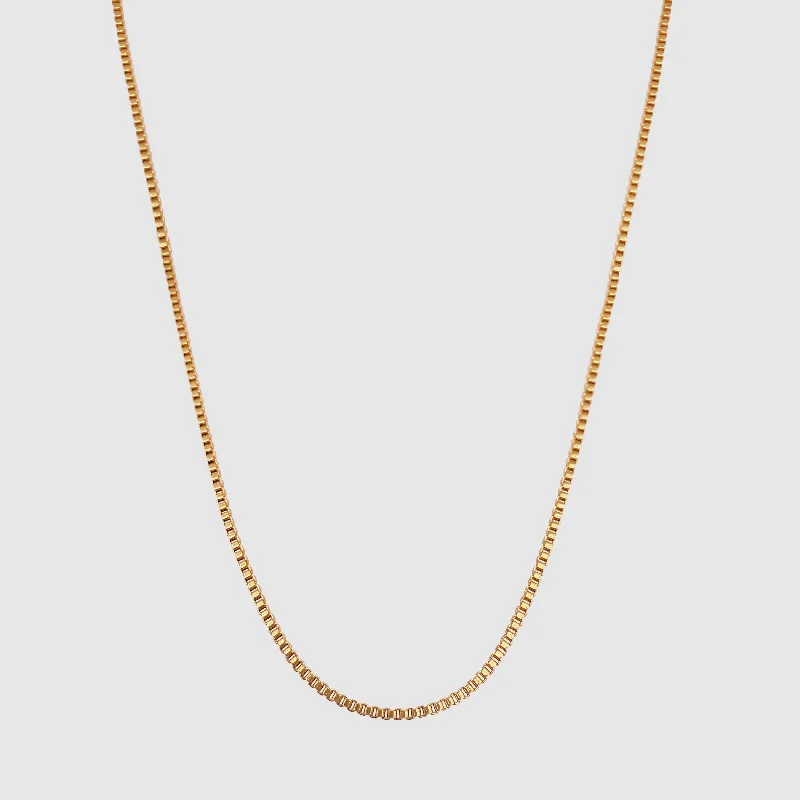 Exclusive Men's Necklaces & Pendants for the Modern Gentleman-Box Chain (Gold) 2mm