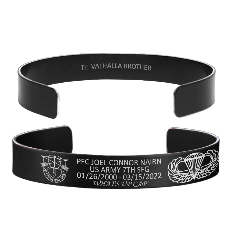 Men's Braided Leather Bracelets-PFC Joel Connor Nairn Memorial Band – Hosted by the Nairn Family Men's Braided Leather Bracelets-PFC Joel Connor Nairn Memorial Band – Hosted by the Nairn Family
