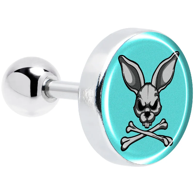 Women's Earrings – Elegant Designs for Every Personality--16 Gauge 1/4 Bunny and Crossbones Tragus Cartilage Earring Women's Earrings – Elegant Designs for Every Personality--16 Gauge 1/4 Bunny and Crossbones Tragus Cartilage Earring