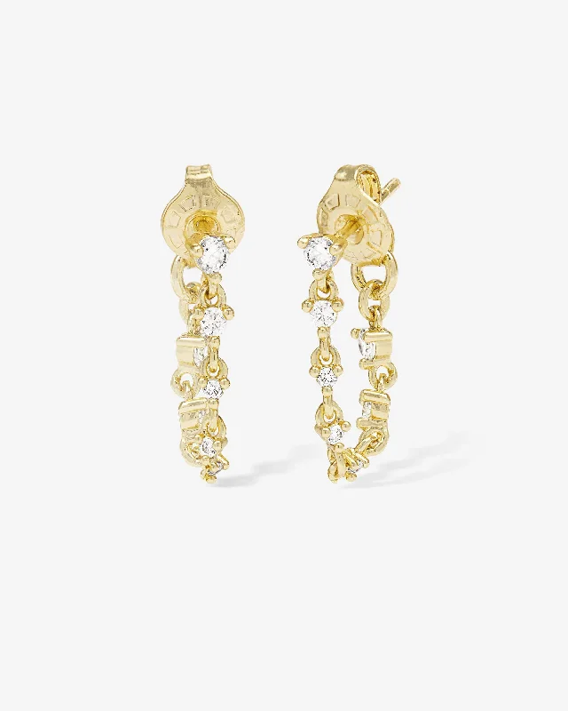 Women's Earrings – Elegant Designs for Every Personality--Not Your Basic Soft Hoop Earrings - Gold|White Diamondettes Women's Earrings – Elegant Designs for Every Personality--Not Your Basic Soft Hoop Earrings - Gold|White Diamondettes