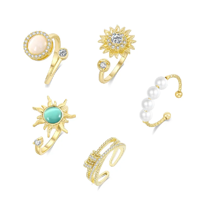 Chic Women's Rings for Fashion-Forward Looks-Fidget Ring Bundle