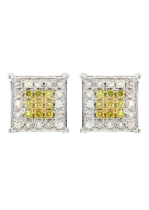 Shop Durable Men's Earrings for Everyday Wear-Diamond Earrings For Men | 0.65 Carats 14K White Gold Shop Durable Men's Earrings for Everyday Wear-Diamond Earrings For Men | 0.65 Carats 14K White Gold