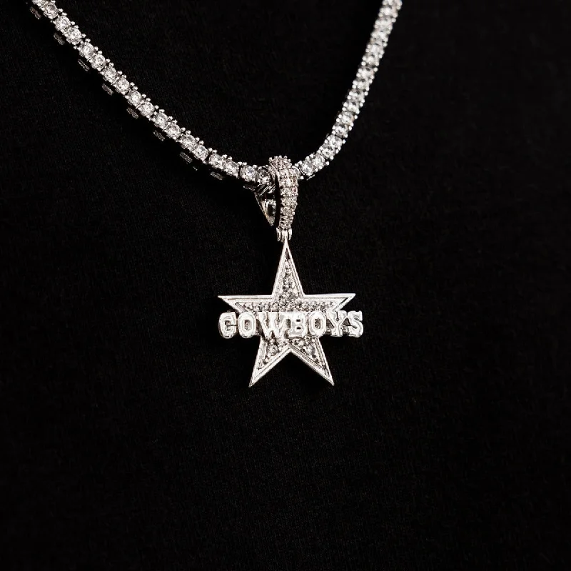 Exclusive Men's Necklaces & Pendants for the Modern Gentleman-Dallas Cowboys Official NFL Micro Logo Pendant Exclusive Men's Necklaces & Pendants for the Modern Gentleman-Dallas Cowboys Official NFL Micro Logo Pendant