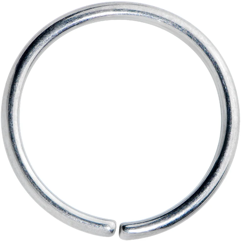 Comfortable Silver Nose Rings -18 Gauge 3/8 Grade 23 Titanium Bendable Hoop Ring
