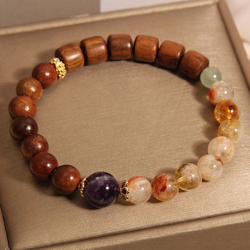 Antique Bangles for Women-Buddha Stones Sandalwood Rosewood Citrine Protection Bracelet Antique Bangles for Women-Buddha Stones Sandalwood Rosewood Citrine Protection Bracelet