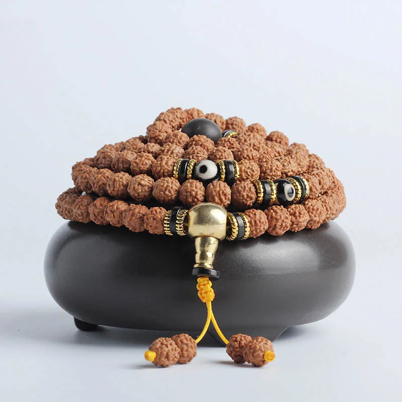 Minimalist Beaded Bracelets for Men-Buddha Stones 108 Mala Beads Rudraksha Bodhi Seed Dzi Bead Luck Wealth Bracelet Minimalist Beaded Bracelets for Men-Buddha Stones 108 Mala Beads Rudraksha Bodhi Seed Dzi Bead Luck Wealth Bracelet