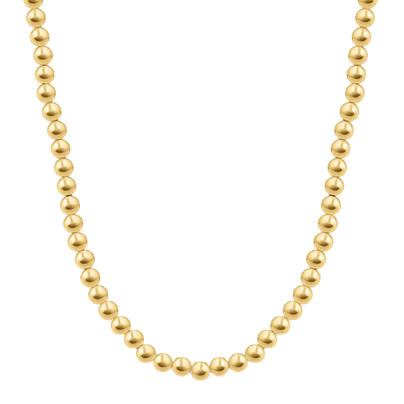 Shop Classic Women's Necklaces & Pendants with a Modern Twist-6mm Gold Bead Ball Necklace Shop Classic Women's Necklaces & Pendants with a Modern Twist-6mm Gold Bead Ball Necklace