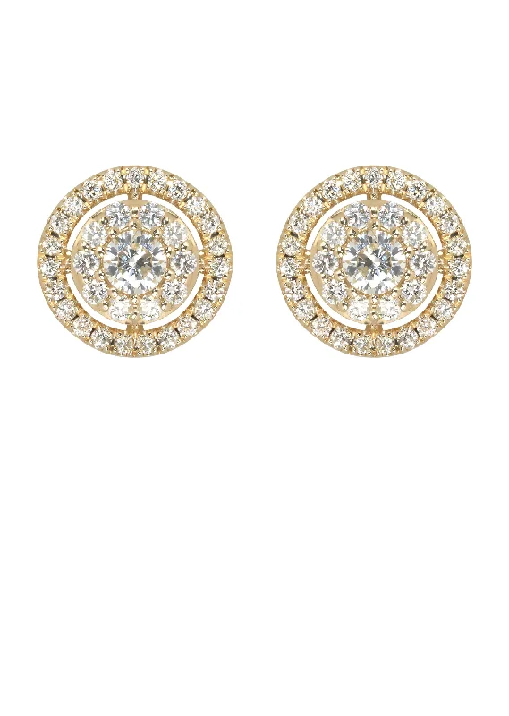 Shop Durable Men's Earrings for Everyday Wear-Mens Stud Diamond Earrings | 1.04 Carats 14K Yellow Gold Shop Durable Men's Earrings for Everyday Wear-Mens Stud Diamond Earrings | 1.04 Carats 14K Yellow Gold