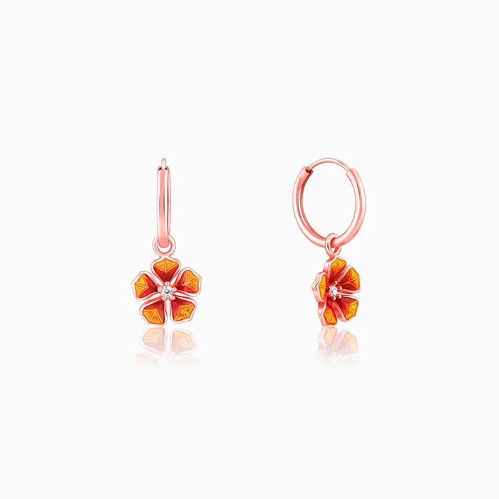 Women's Earrings – Elegant Designs for Every Personality--Rose Gold Bell Mallow Hoop Earring