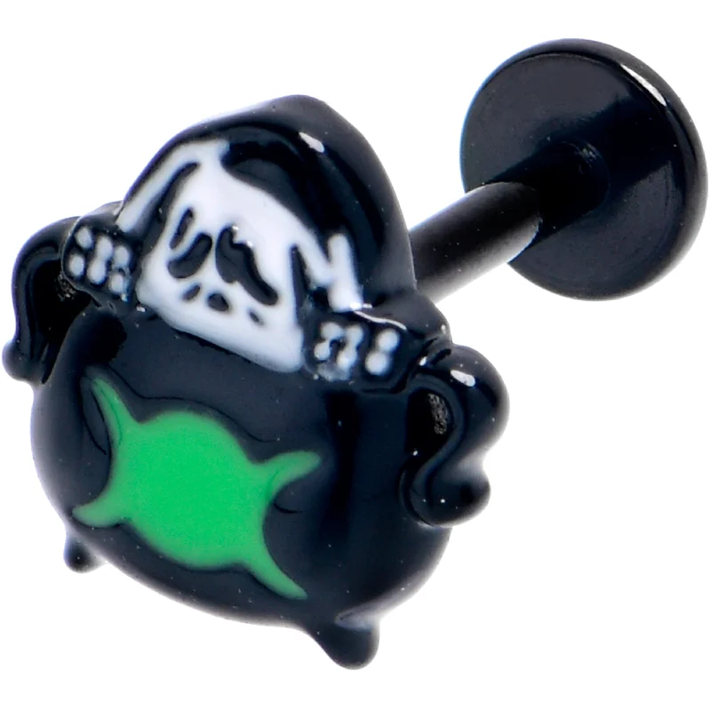 Lip Rings for Fashion-Forward Women16 Gauge 5/16 Black Triple Moon Cauldron Labret Monroe Tragus