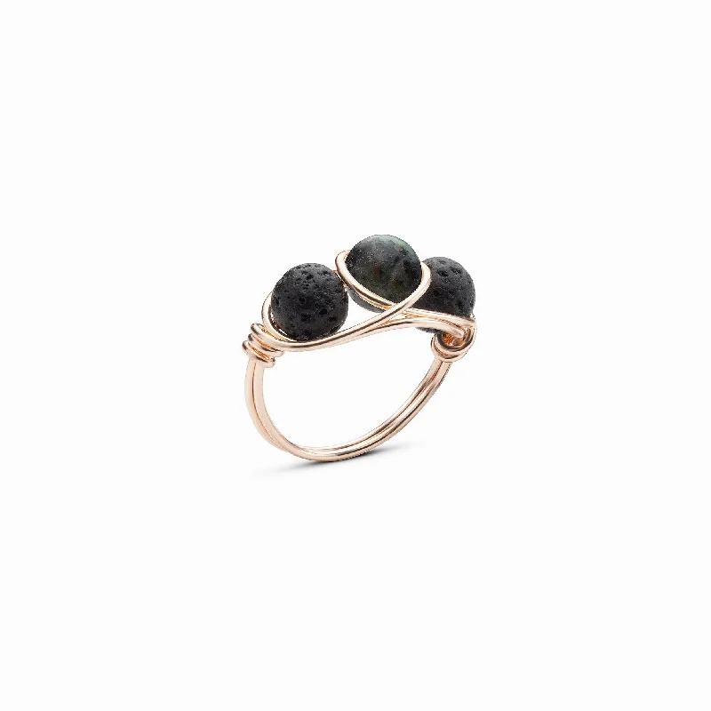 Chic Women's Rings for Fashion-Forward Looks-African Turquoise Diffuser Ring