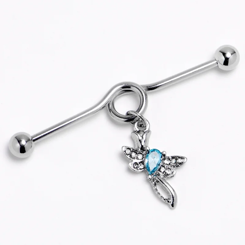 Women's Earrings – Elegant Designs for Every Personality--14 Gauge Blue Gem Bold Dragonfly Dangle Project Bar 38mm Women's Earrings – Elegant Designs for Every Personality--14 Gauge Blue Gem Bold Dragonfly Dangle Project Bar 38mm