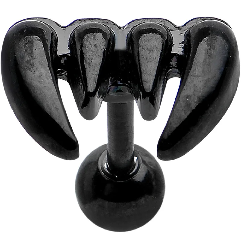 Women's Earrings – Elegant Designs for Every Personality--Stainless Steel Black Plated Vampire Fangs Cartilage Tragus Earring Women's Earrings – Elegant Designs for Every Personality--Stainless Steel Black Plated Vampire Fangs Cartilage Tragus Earring