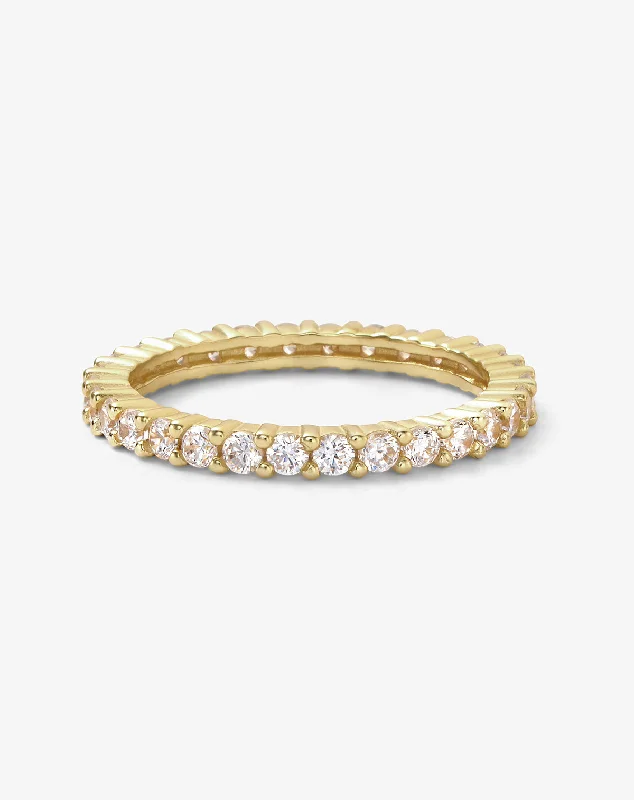 Chic Women's Rings for Fashion-Forward Looks-The Baby Heiress Ring - Gold|White Diamondettes Chic Women's Rings for Fashion-Forward Looks-The Baby Heiress Ring - Gold|White Diamondettes