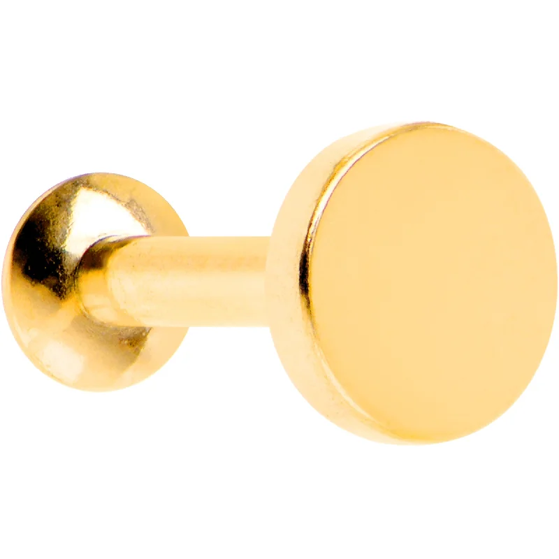 Women's Earrings – Elegant Designs for Every Personality--1/4 Gold IP 4mm Circle Internal Thread Daith Cartilage Tragus