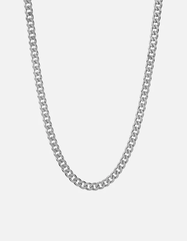 Exclusive Men's Necklaces & Pendants for the Modern Gentleman-6.5mm Cuban Chain Necklace, Sterling Silver Exclusive Men's Necklaces & Pendants for the Modern Gentleman-6.5mm Cuban Chain Necklace, Sterling Silver