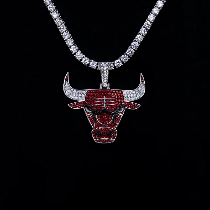 Exclusive Men's Necklaces & Pendants for the Modern Gentleman-Chicago Bulls Official NBA Large Logo Pendant Exclusive Men's Necklaces & Pendants for the Modern Gentleman-Chicago Bulls Official NBA Large Logo Pendant