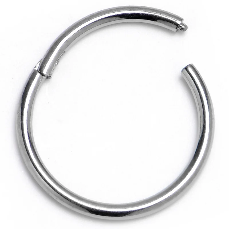 Nose Rings with Chic Detailing -18 Gauge 3/8 ASTM F-136 Titainum Precision Hinged Segment Hoop Nose Rings with Chic Detailing -18 Gauge 3/8 ASTM F-136 Titainum Precision Hinged Segment Hoop
