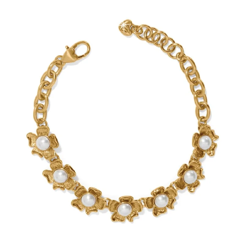 Personalized Gold Bangle Bracelets for Women-Everbloom Pearl Bracelet