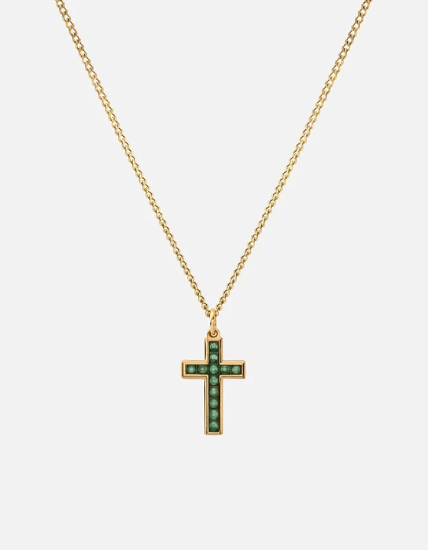 Exclusive Men's Necklaces & Pendants for the Modern Gentleman-Cross Agate Necklace, Gold Vermeil Exclusive Men's Necklaces & Pendants for the Modern Gentleman-Cross Agate Necklace, Gold Vermeil