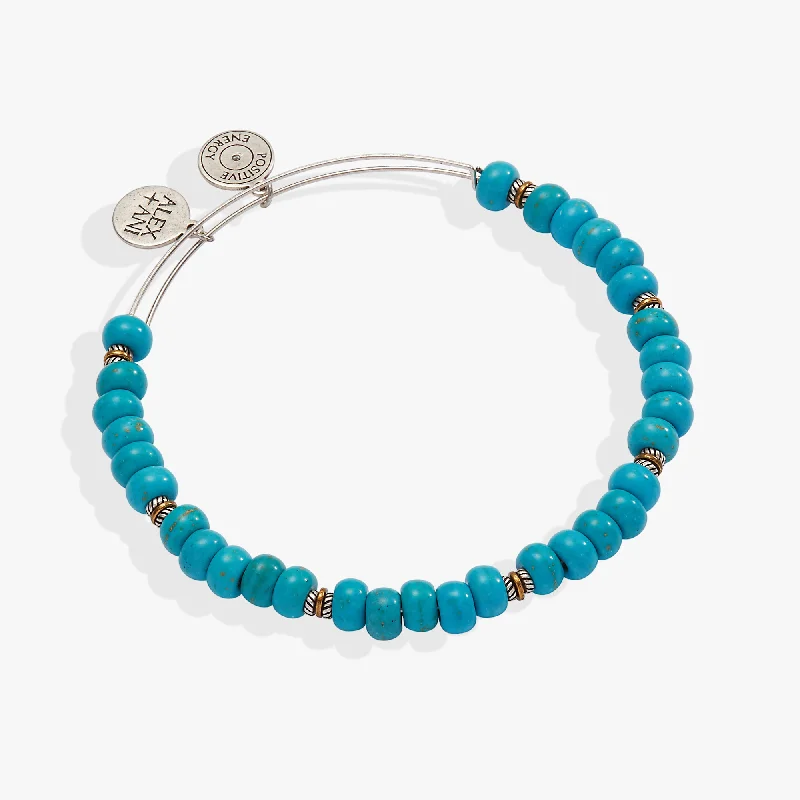 Bridal Bangle Sets for Women-Untamed Turquoise Beaded Bangle