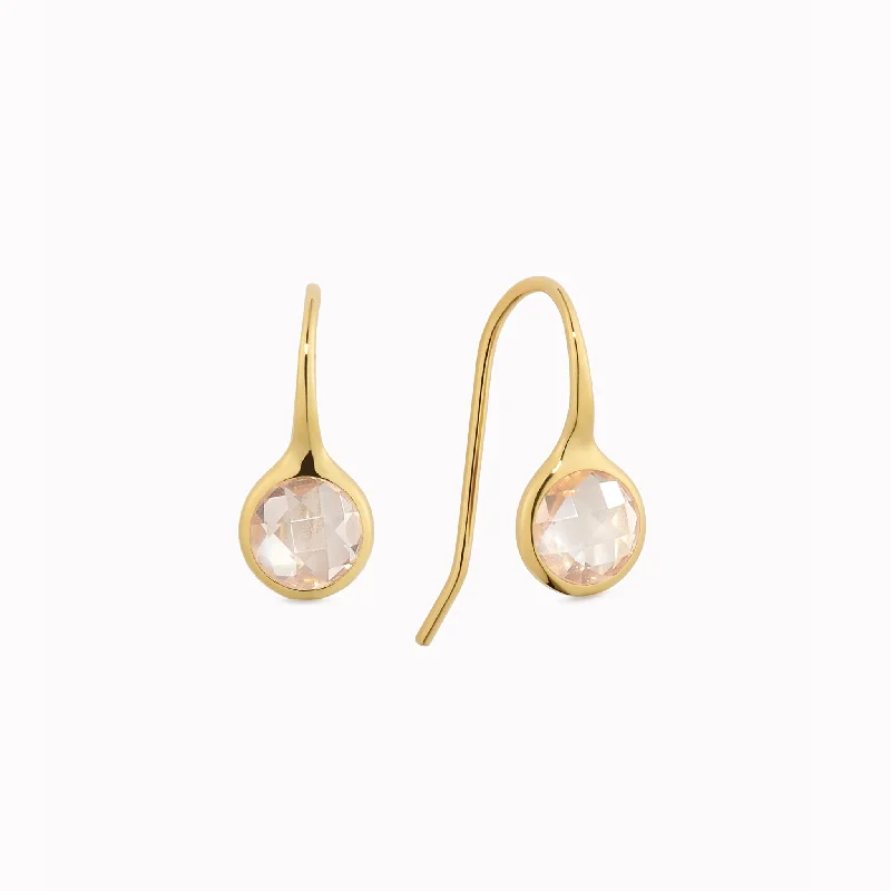 Women's Earrings – Elegant Designs for Every Personality--Rose Quartz Earrings - Sigrid