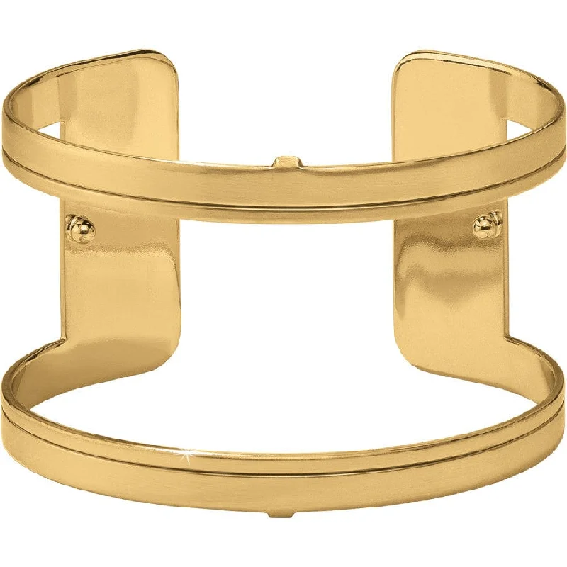 Women's Silver Bangle Bracelets-Christo New Delhi Wide Cuff Bracelet