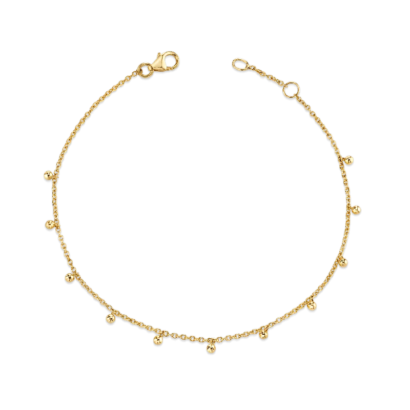 Men's Engraved Bracelets for Special Occasions-Dainty Ball Bracelet