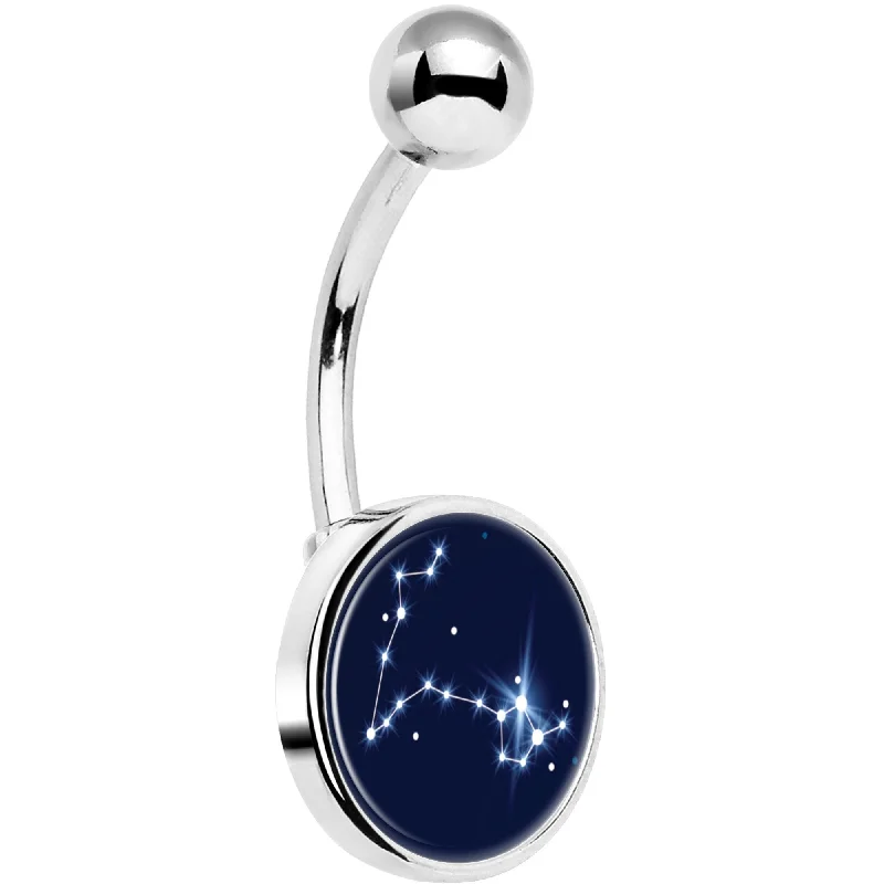 Comfortable Belly Rings with Elegant Finish -Zodiac Constellation Pisces Belly Ring