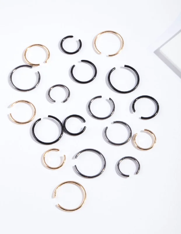 Women's Earrings – Elegant Designs for Every Personality--Mixed Metal Faux Piercing Pack