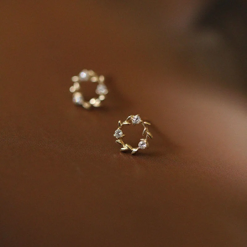 Women's Earrings – Elegant Designs for Every Personality--Buddha Stones 925 Sterling Silver Posts Copper Metal Tiny Wreath Stud Blessing Flower Earrings Women's Earrings – Elegant Designs for Every Personality--Buddha Stones 925 Sterling Silver Posts Copper Metal Tiny Wreath Stud Blessing Flower Earrings