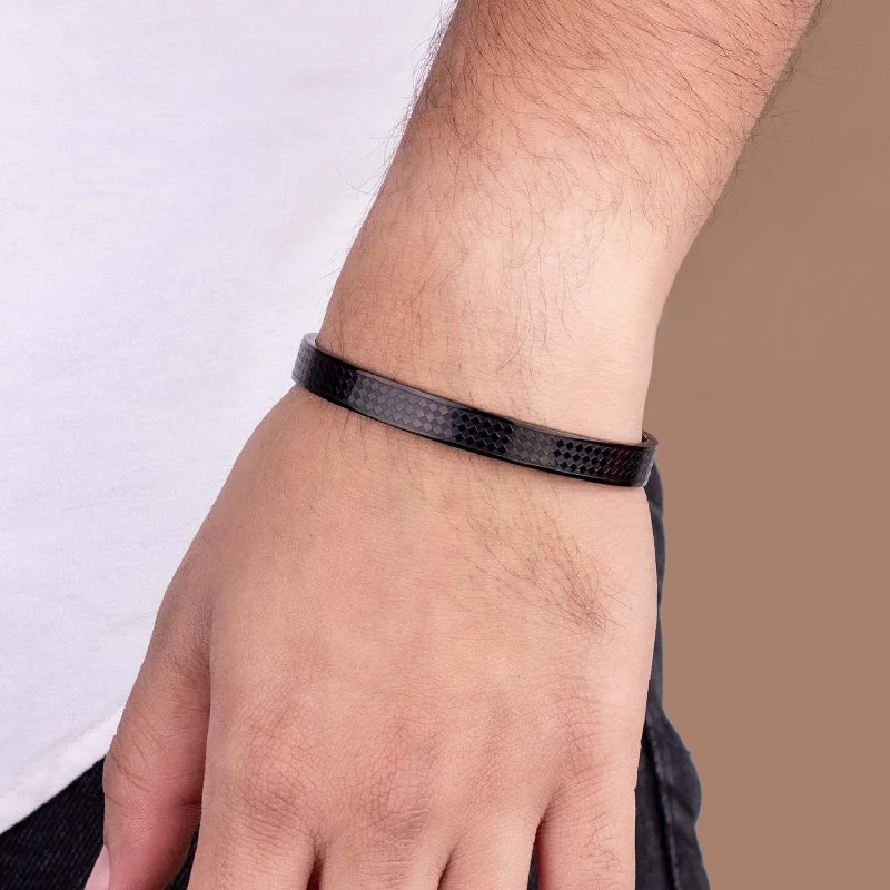 Metal and Leather Bracelets for Men-Octavian Kada Bracelet