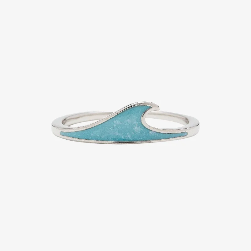 Chic Women's Rings for Fashion-Forward Looks-Wave Stacking Ring