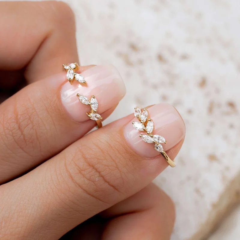 Chic Women's Rings for Fashion-Forward Looks-Leaf Ring Set - Freya & Ada