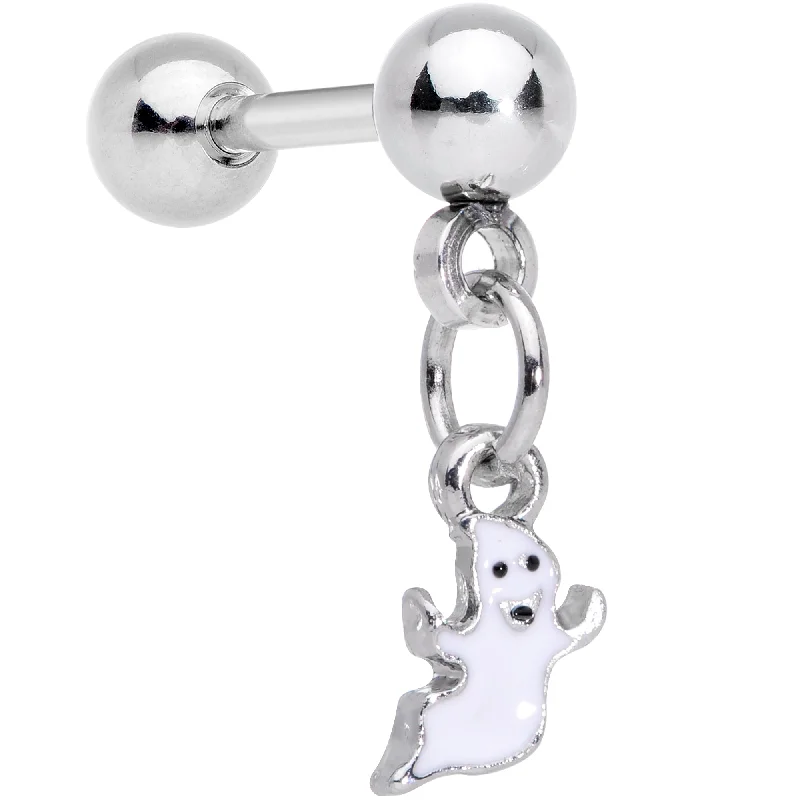 Women's Earrings – Elegant Designs for Every Personality--16 Gauge 1/4 Clear Gem Happy Ghost Halloween Dangle Cartilage Earring Women's Earrings – Elegant Designs for Every Personality--16 Gauge 1/4 Clear Gem Happy Ghost Halloween Dangle Cartilage Earring