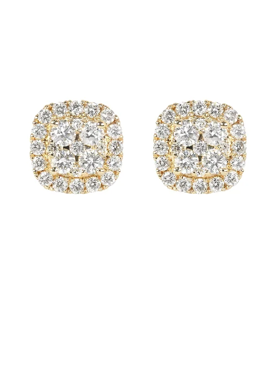 Shop Durable Men's Earrings for Everyday Wear-Mens Stud Diamond Earrings | 0.91 Carats 14K Yellow Gold Shop Durable Men's Earrings for Everyday Wear-Mens Stud Diamond Earrings | 0.91 Carats 14K Yellow Gold
