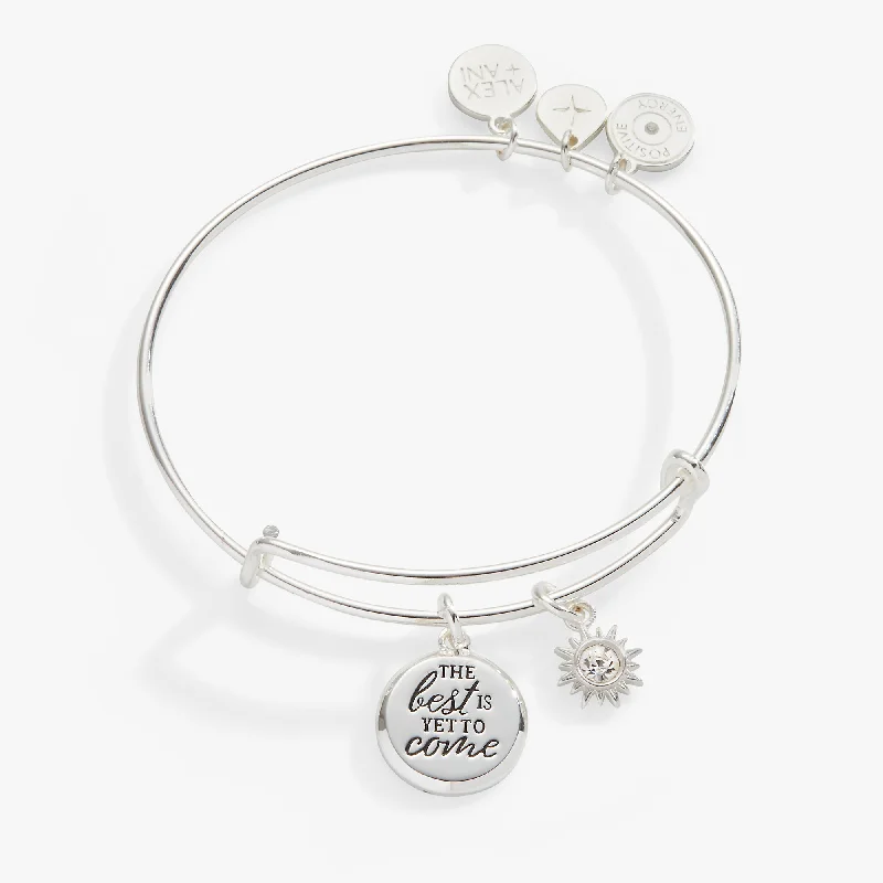 Traditional Gold Bangles for Wedding-'The Best Is Yet To Come' Duo Charm Bangle