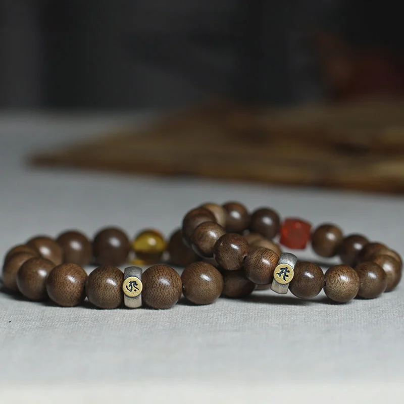 Leather Bracelets with Metal Accents for Men-Buddha Stones Chinese Zodiac Natal Buddha Kalimantan Agarwood Red Agate Amber 925 Sterling Silver Bracelet Leather Bracelets with Metal Accents for Men-Buddha Stones Chinese Zodiac Natal Buddha Kalimantan Agarwood Red Agate Amber 925 Sterling Silver Bracelet